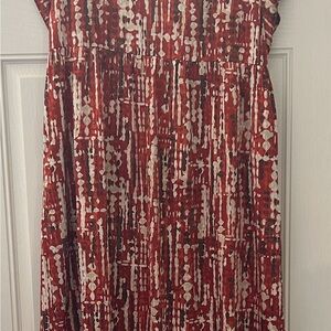 THML Red and White Patterned Maxi Dress
